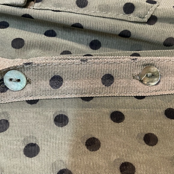 French Laundry green polka dot button down - Picture 3 of 3